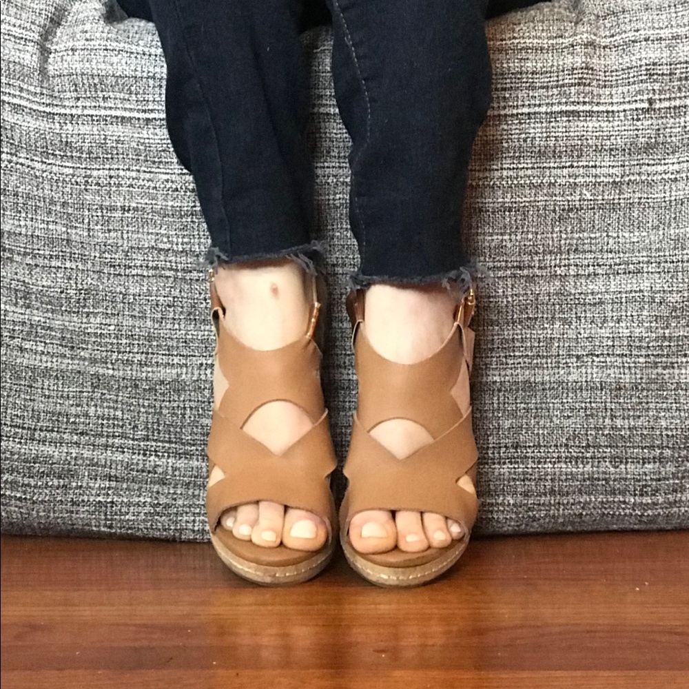 Platform Sandals Camel Color - Picture 5 of 8
